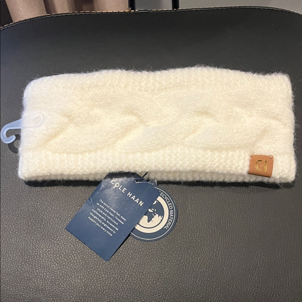 Cole Haan Cream Cable Knit Headband
